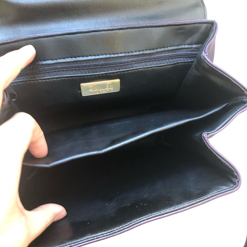 Joseph B Exclusive New York Purple Satchel Bag - Picture 3 of 8